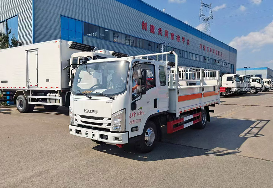 五十鈴藍牌倉欄式氣瓶運輸車